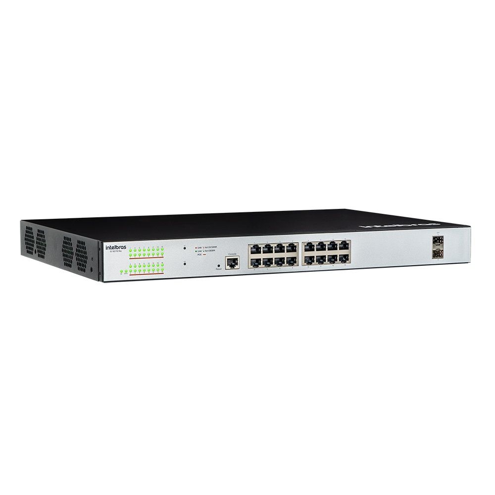 Switch Gerenciável 16 portas Gigabit PoE com 2 portas SFP - SG 1602 PoE Max