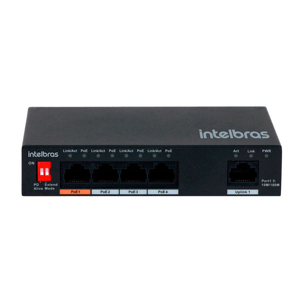 Switch 5 portas Fast Ethernet com 4 portas PoE+ - SF 500 Hi-PoE SKD Switch 5 portas Fast Ethernet com 4 portas PoE+ - SF 500 Hi-PoE SKD