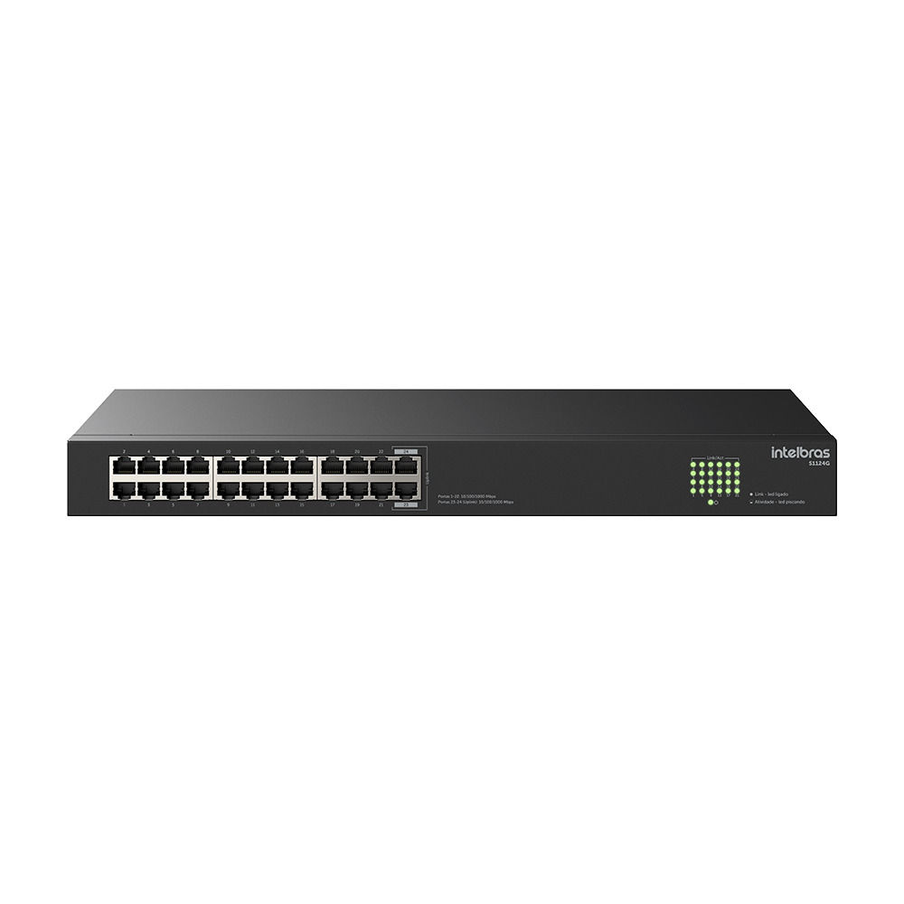 Switch Não Gerenciável 24 portas Gigabit Ethernet - S1124G Switch Não Gerenciável 24 portas Gigabit Ethernet - S1124G