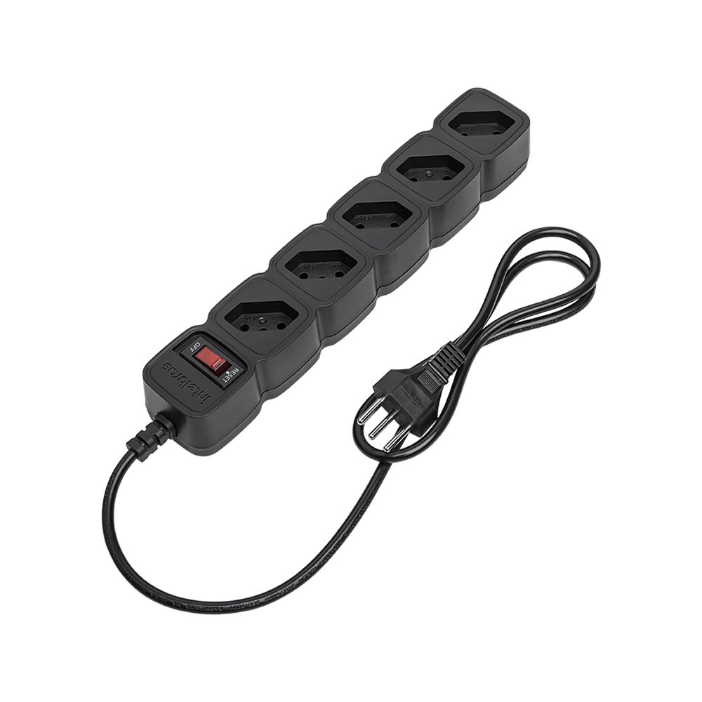 Protetor eletrônico com 5 tomadas - EPE 205 Preto Protetor eletrônico com 5 tomadas - EPE 205 Preto