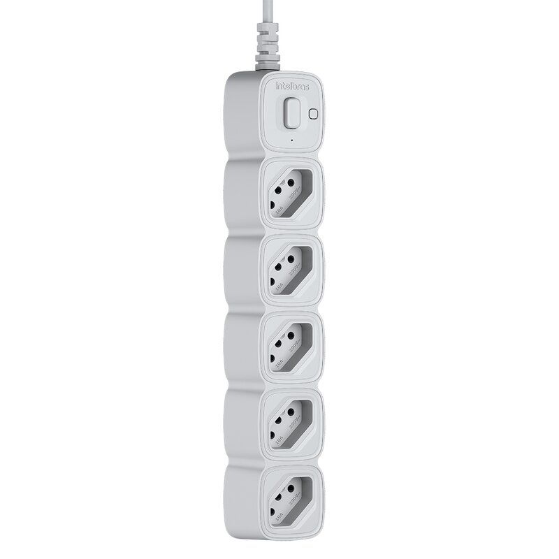 Protetor eletrônico com 5 tomadas - EPE 2005 Branco Protetor eletrônico com 5 tomadas - EPE 2005 Branco
