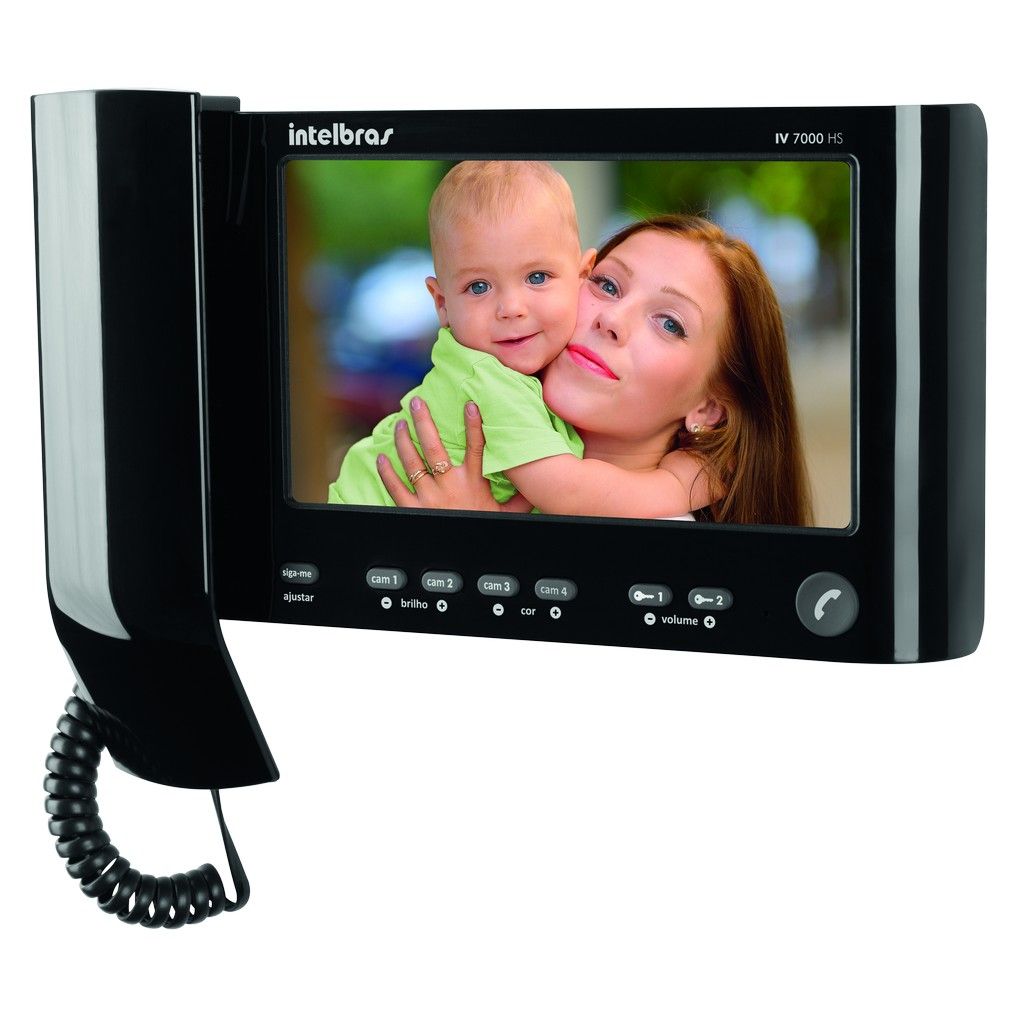 Kit videoporteiro com monofone - IV 7010 HS - Preto Kit videoporteiro com monofone - IV 7010 HS - Preto