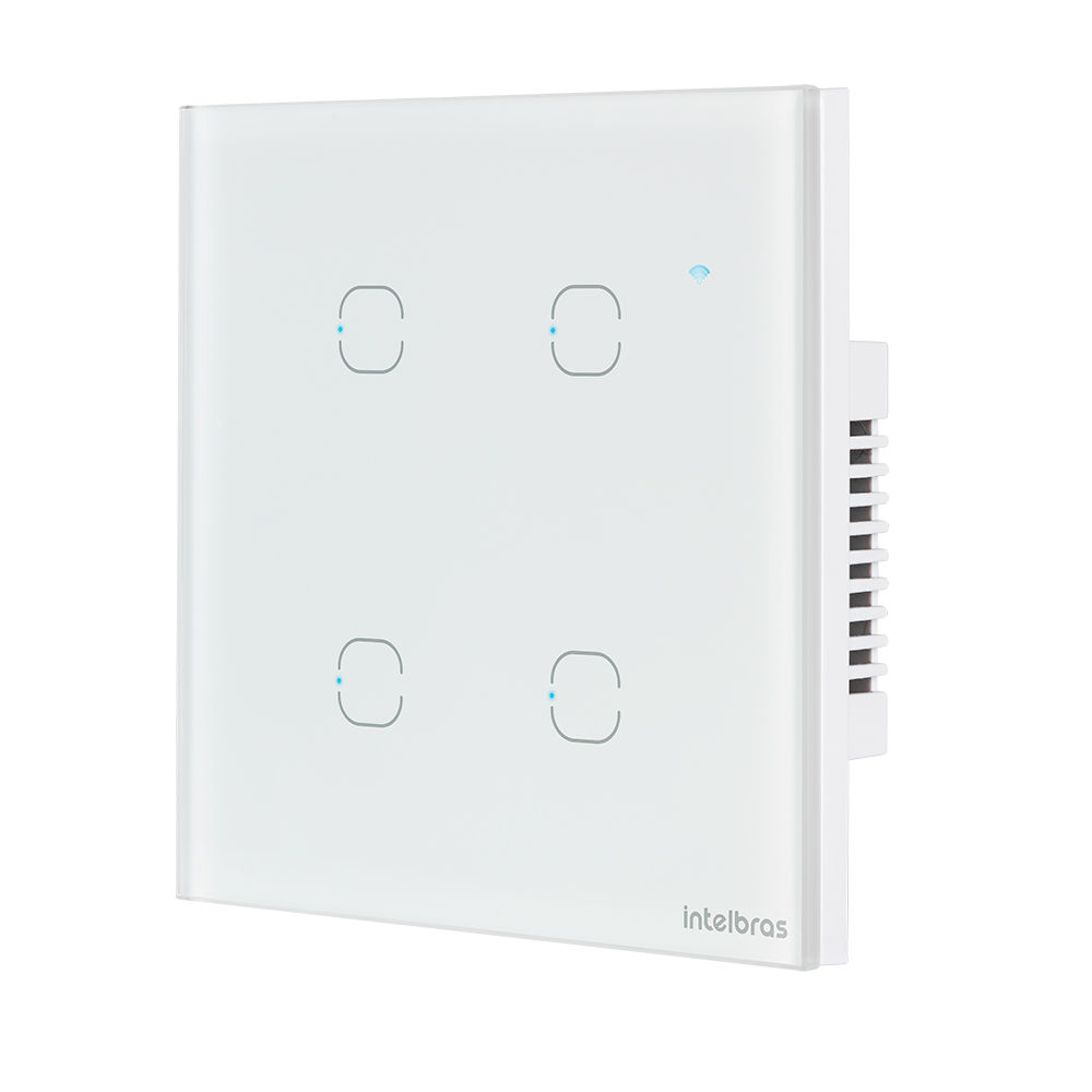 Interruptor touch smart Wi-Fi 4 teclas - EWS 1004 Branco