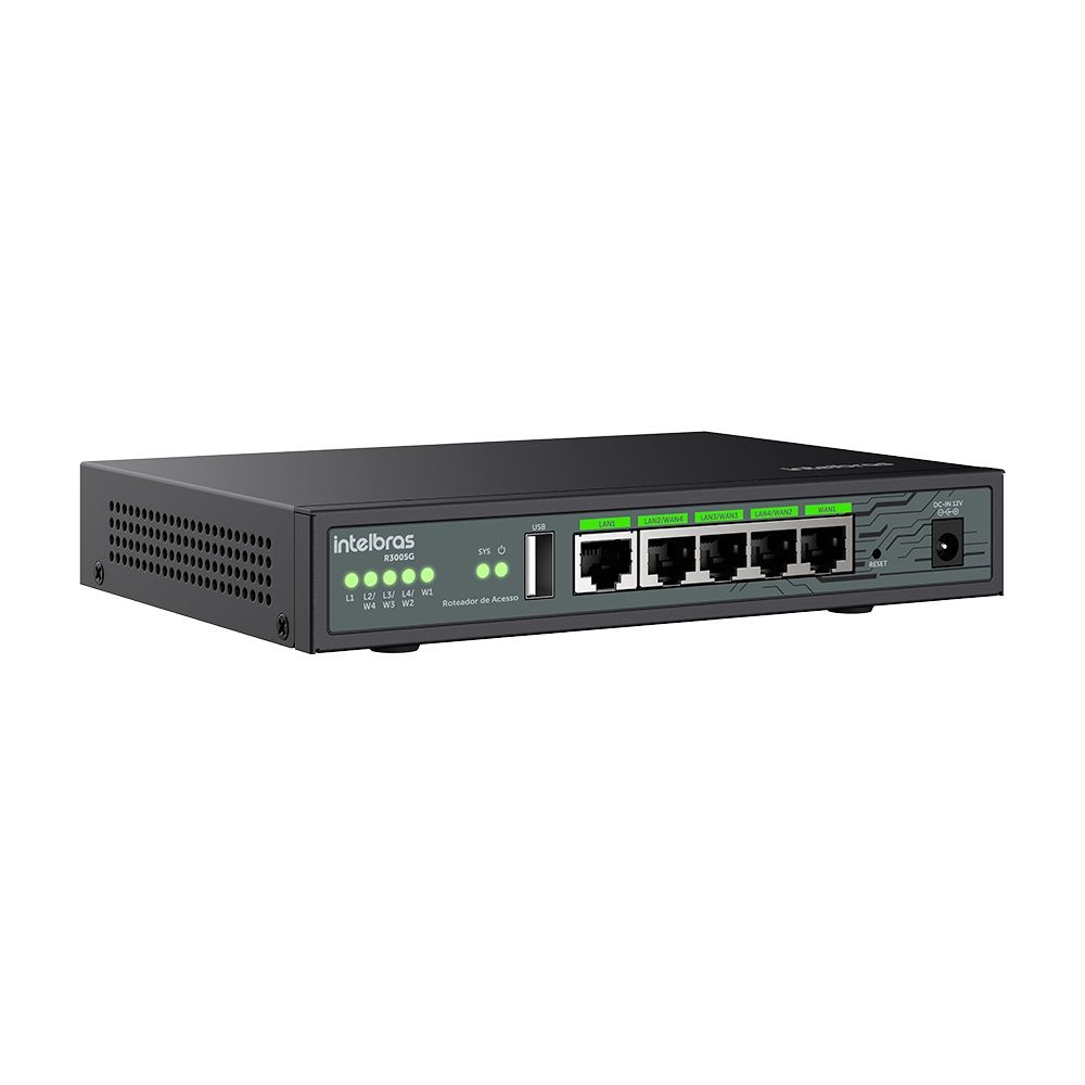 Roteador de Acesso 5 Portas Gigabit Ethernet - R3005G