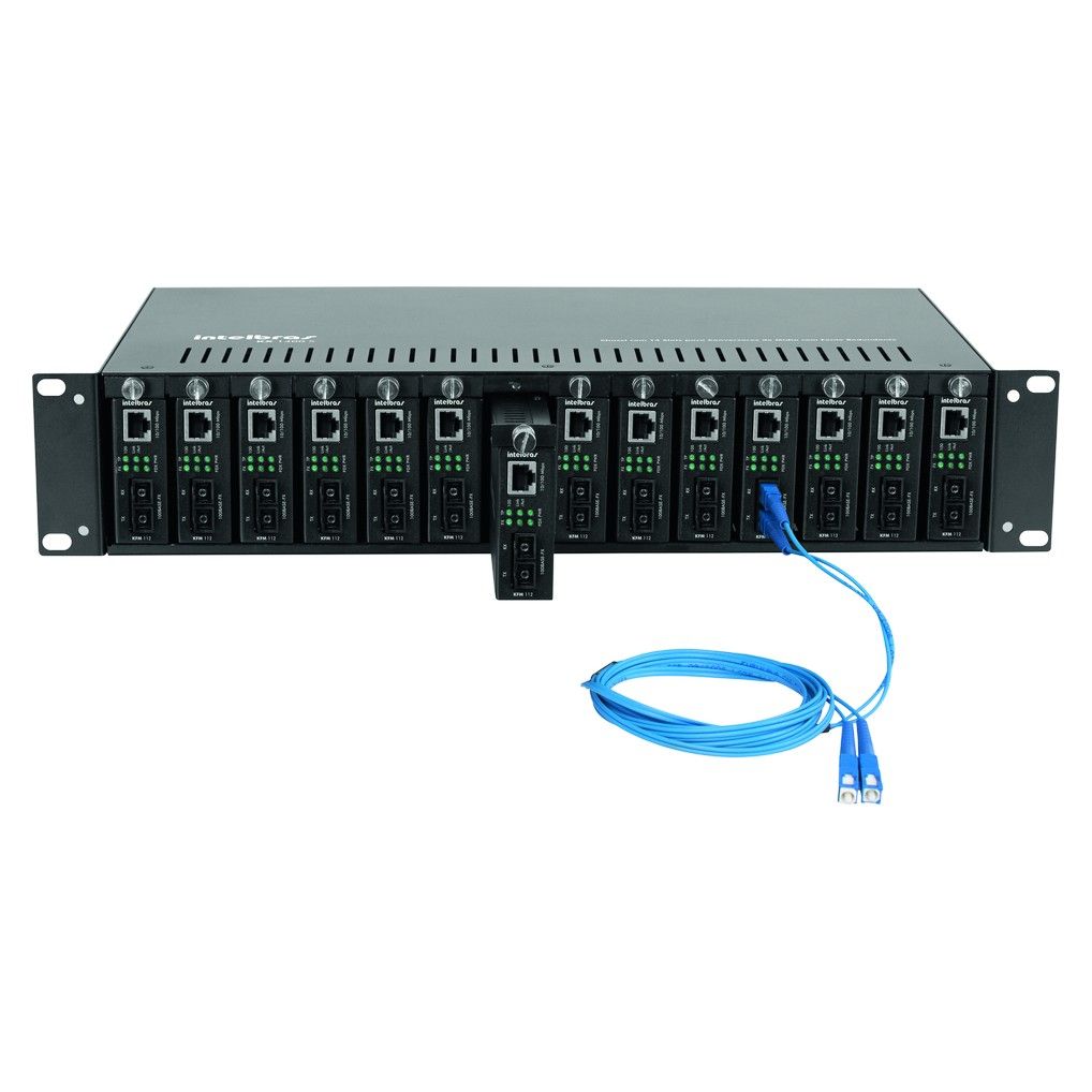 Chassi com 14 Slots - KX 1400 R - Para Conversores de Mídia e Fonte Redundante Chassi com 14 Slots - KX 1400 R - Para Conversores de Mídia e Fonte Redundante