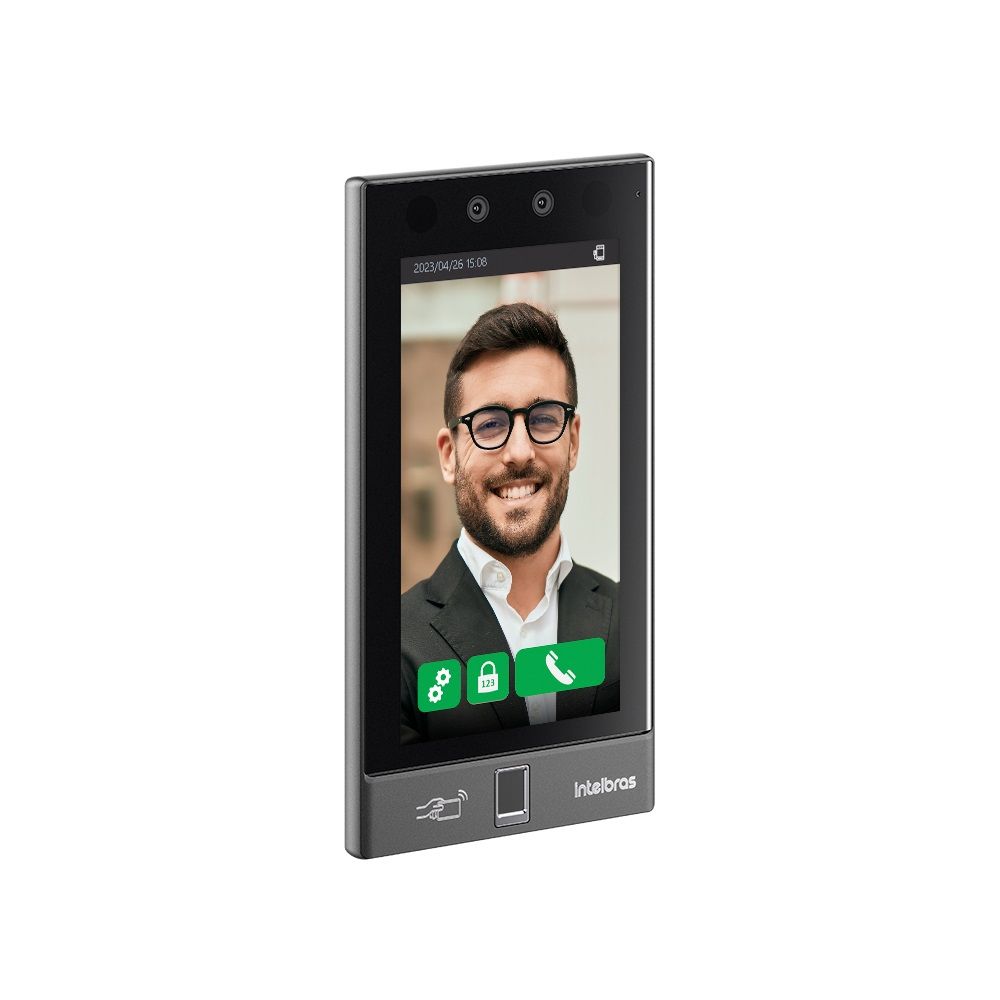 Controlador de acesso facial com biometria digital - SS 5541 MF W Controlador de acesso facial com biometria digital - SS 5541 MF W