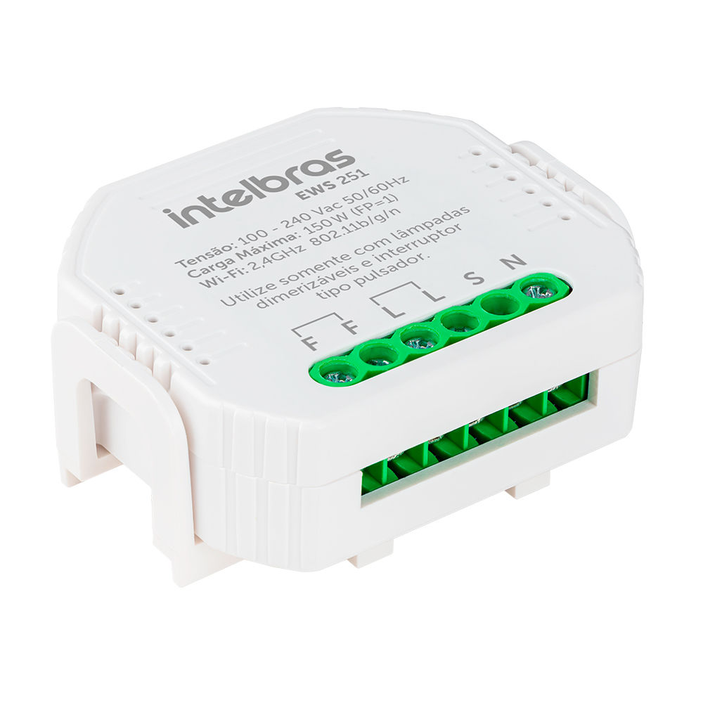 Minicontrolador dimmer smart Wi-Fi para 1 interruptor - EWS 251 Minicontrolador dimmer smart Wi-Fi para 1 interruptor - EWS 251