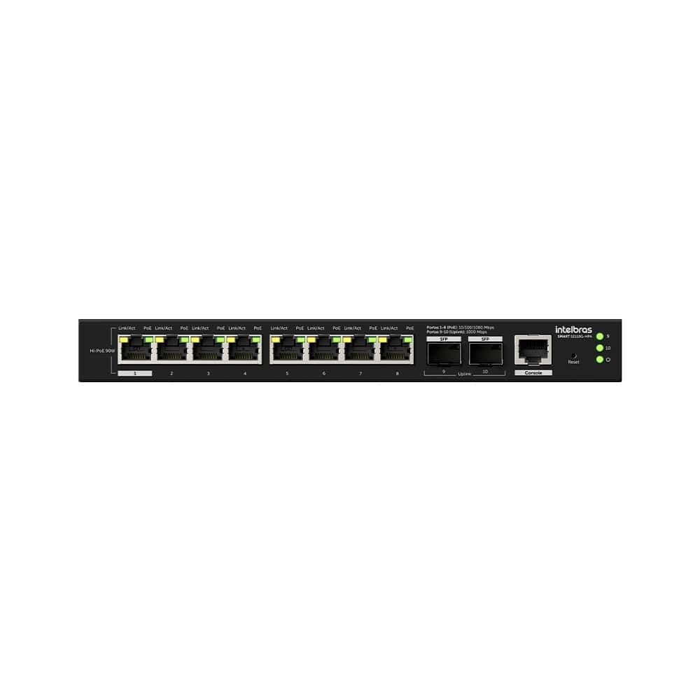 Switch Smart Hi-PoE com 10 portas Gigabit - SMART S2110G-HPA Switch Smart Hi-PoE com 10 portas Gigabit - SMART S2110G-HPA