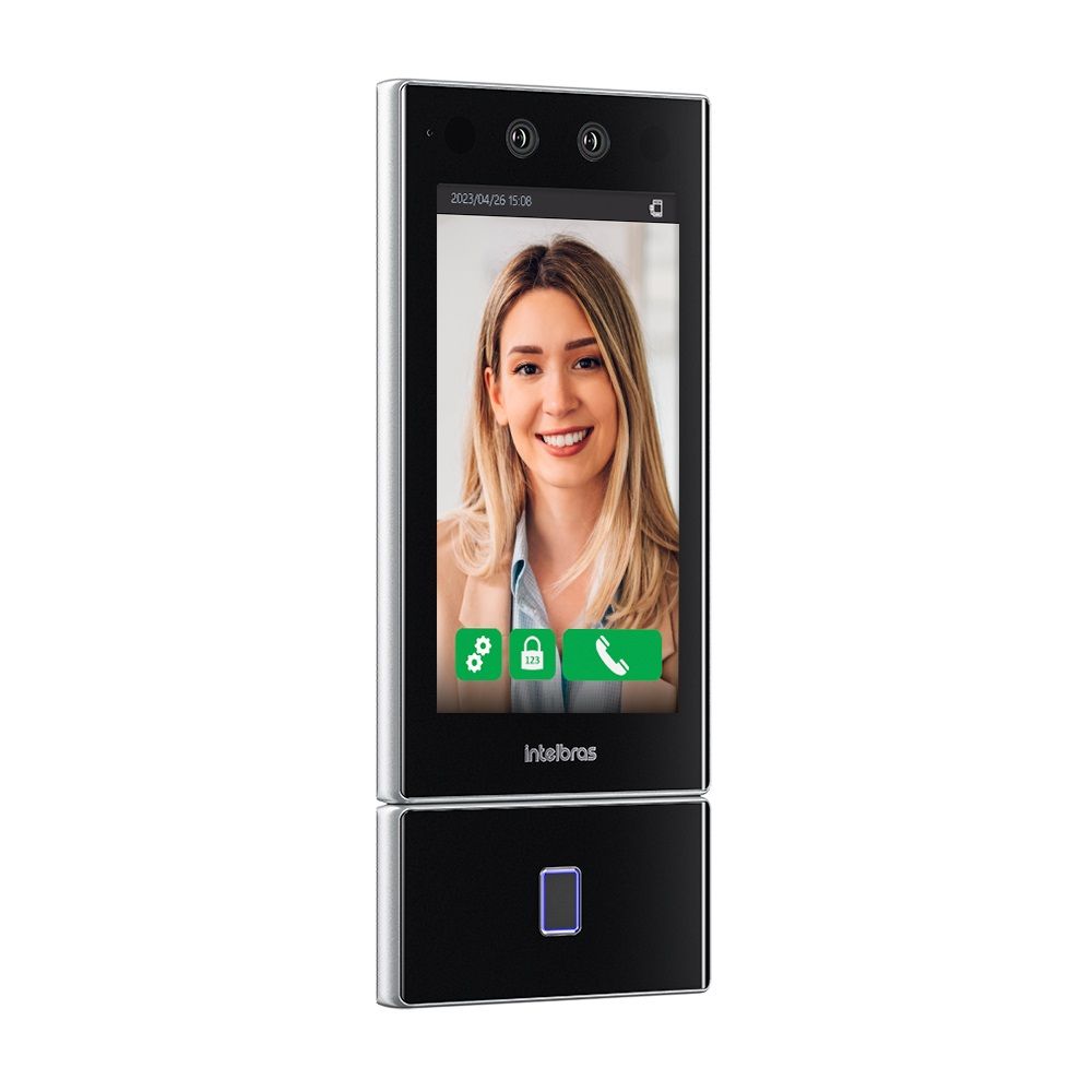 Controlador de acesso facial com biometria digital - SS 5542 MF W