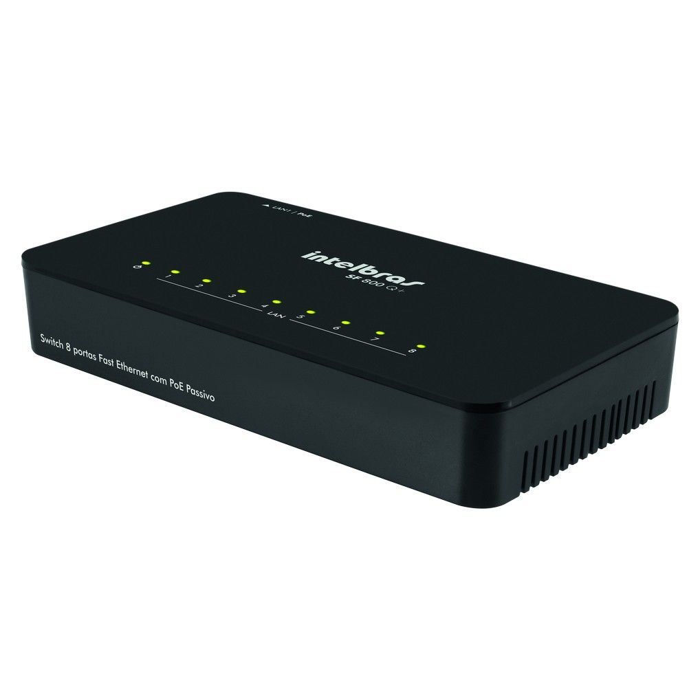 Switch 8 portas Fast Ethernet - SF 800 Q+