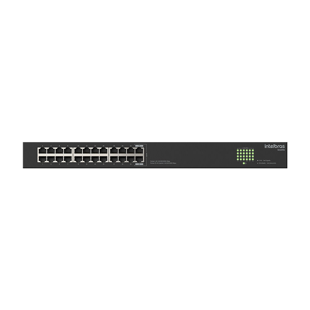 Switch Não Gerenciável 24 portas Gigabit Ethernet - S1124G Switch Não Gerenciável 24 portas Gigabit Ethernet - S1124G
