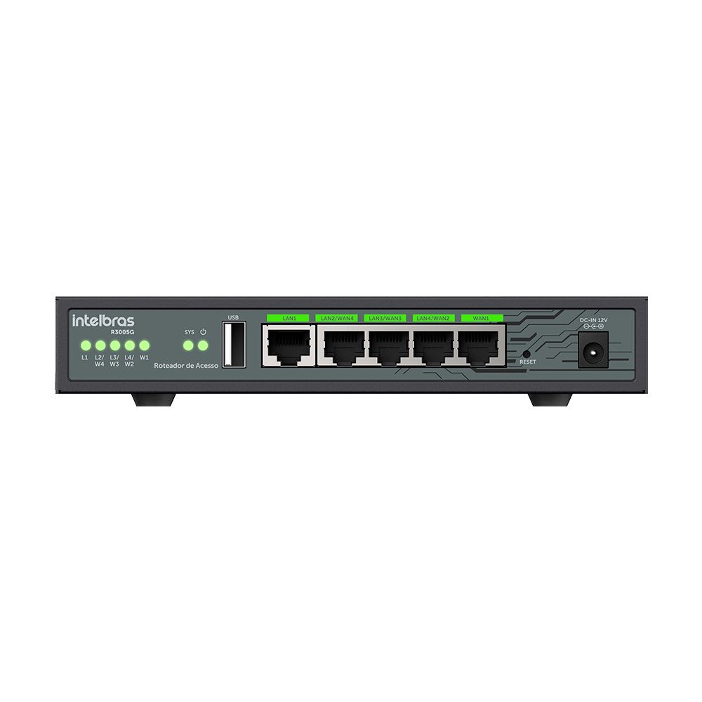 Roteador de Acesso 5 Portas Gigabit Ethernet - R3005G