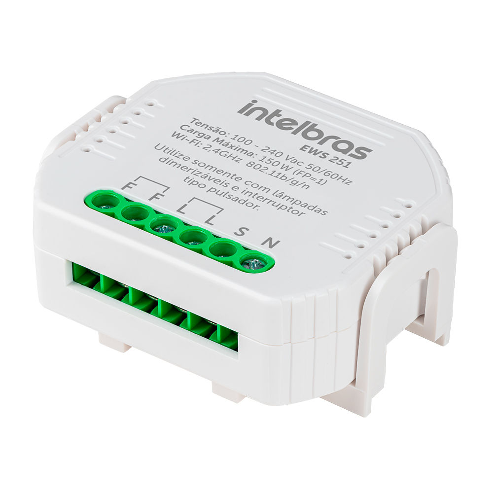 Minicontrolador dimmer smart Wi-Fi para 1 interruptor - EWS 251 Minicontrolador dimmer smart Wi-Fi para 1 interruptor - EWS 251