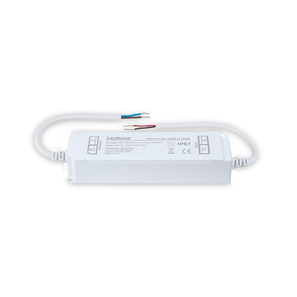 Fonte de alimentação 12,8V 100W IP67 - EF 1208E Fonte de alimentação 12,8V 100W IP67 - EF 1208E