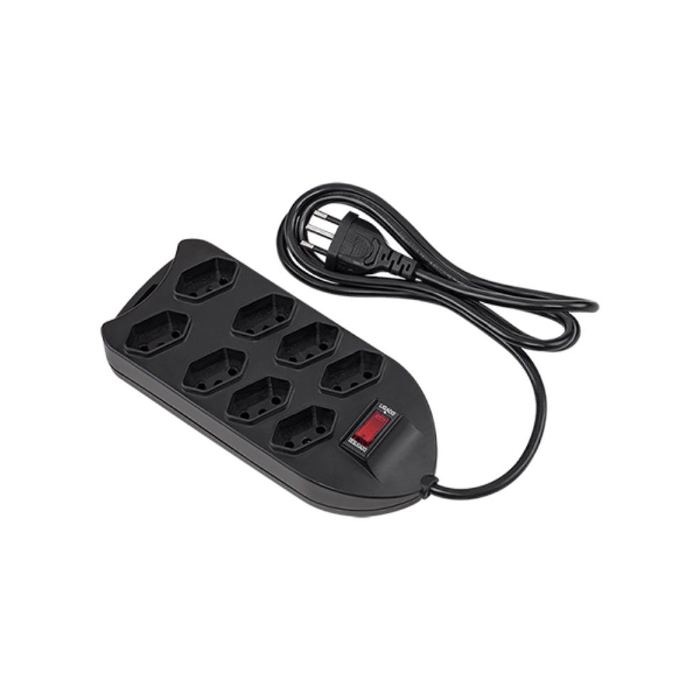 Protetor eletrônico com 8 tomadas - EPE 1008+ Preto Protetor eletrônico com 8 tomadas - EPE 1008+ Preto