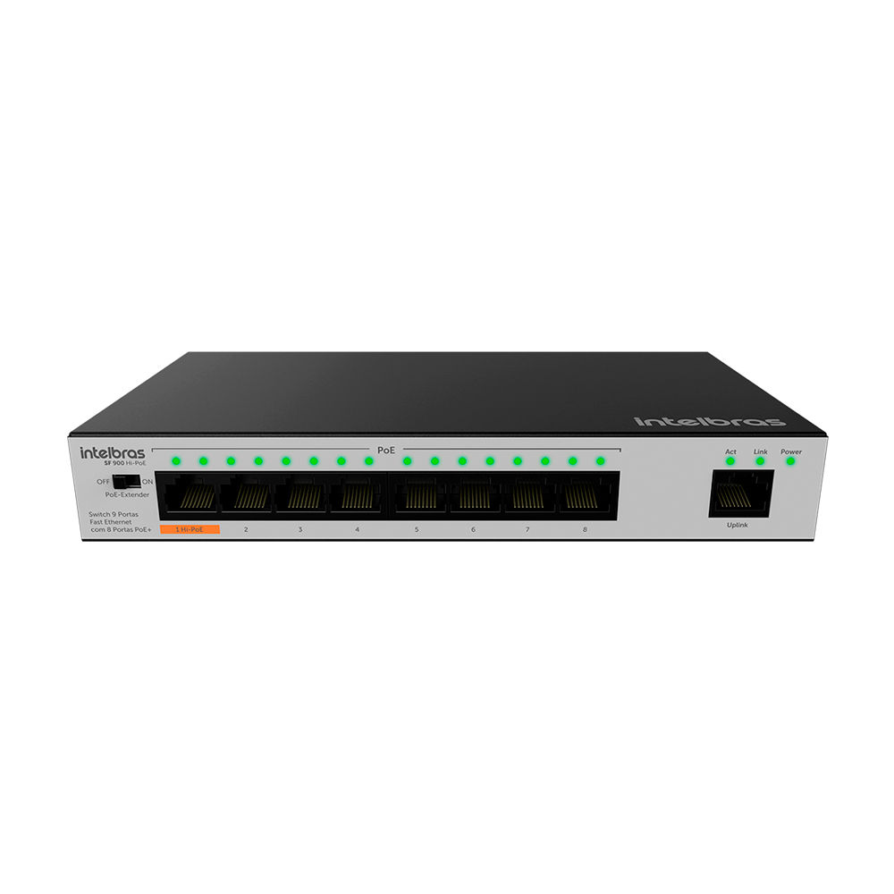 Switch 9 portas Fast Ethernet - SF 900 Hi-PoE SKD