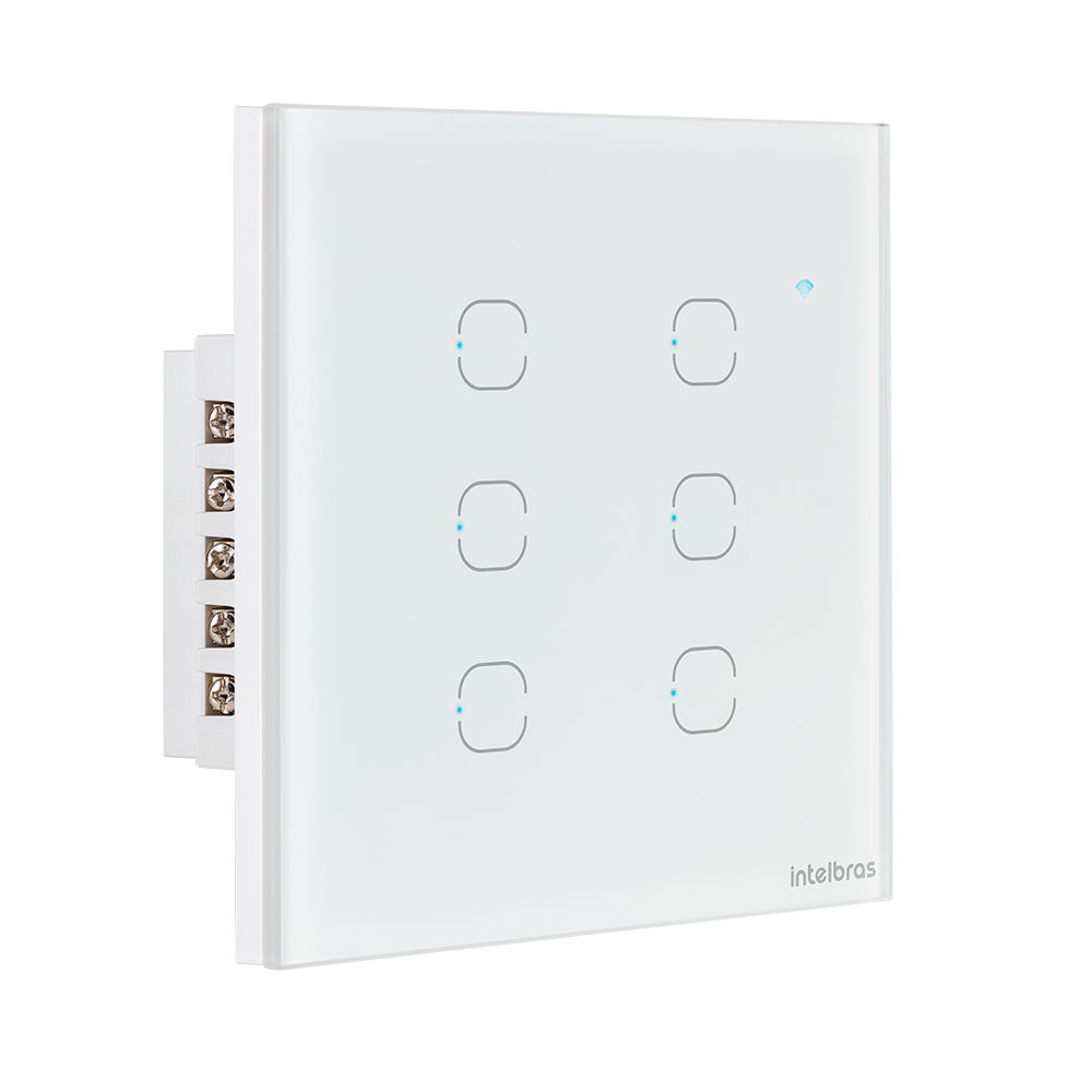 Interruptor touch smart Wi-Fi 6 teclas Branco - EWS 1006