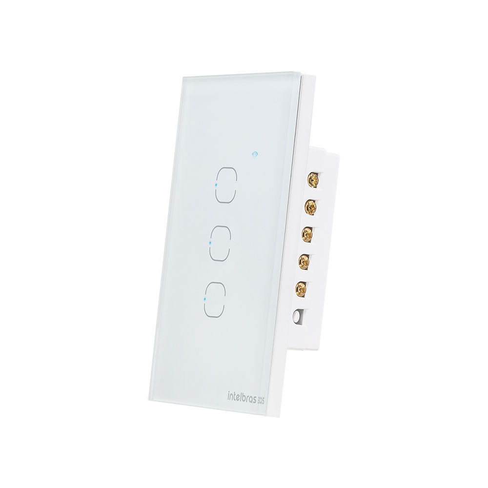 Interruptor touch smart Wi-Fi - EWS 1003 Branco Interruptor touch smart Wi-Fi - EWS 1003 Branco