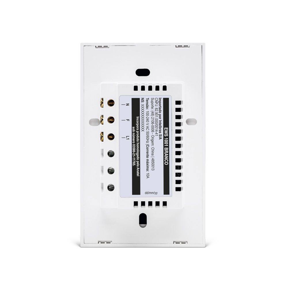 Interruptor touch inteligente Wi-Fi - MIS 1001 Branco