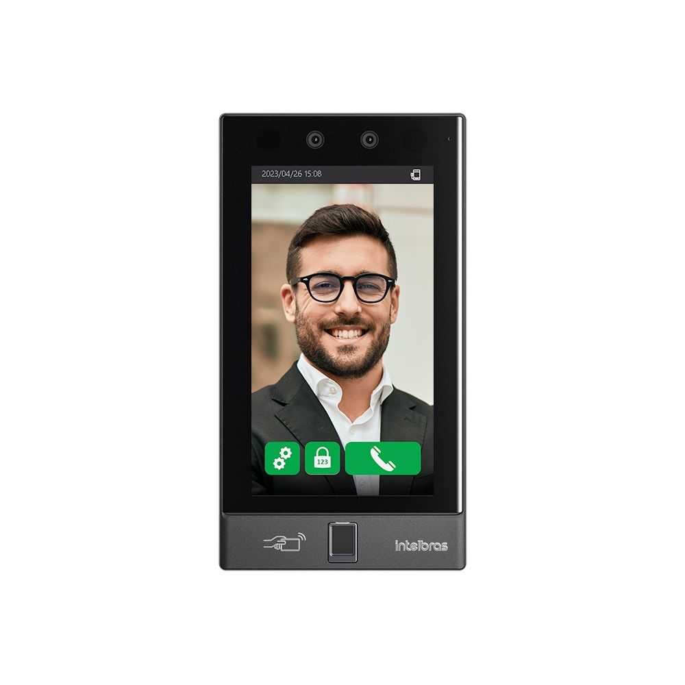 Controlador de acesso facial com biometria digital - SS 5541 MF W Controlador de acesso facial com biometria digital - SS 5541 MF W