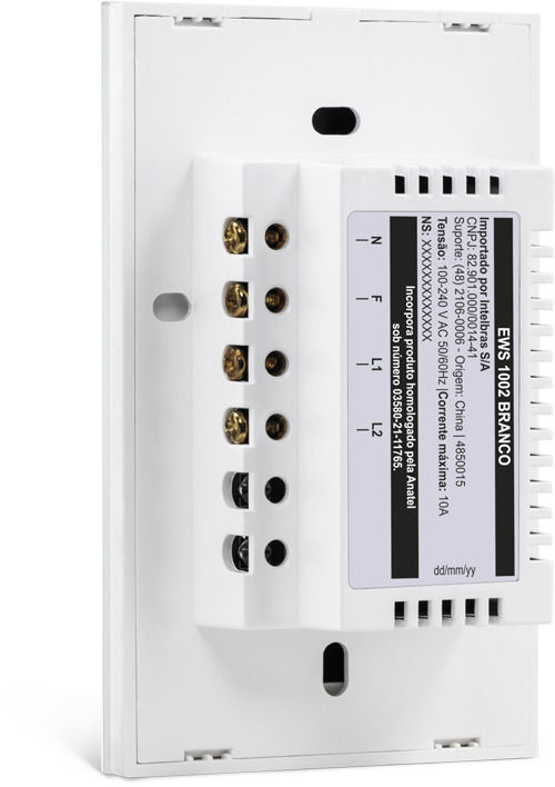 Interruptor touch inteligente zigbee Branco - EZS 1002