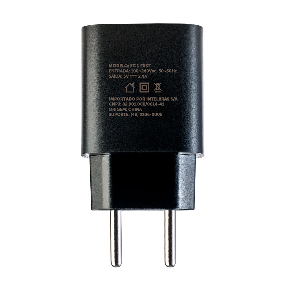 Carregador USB de 2,4 A - EC 1 Fast Preto
