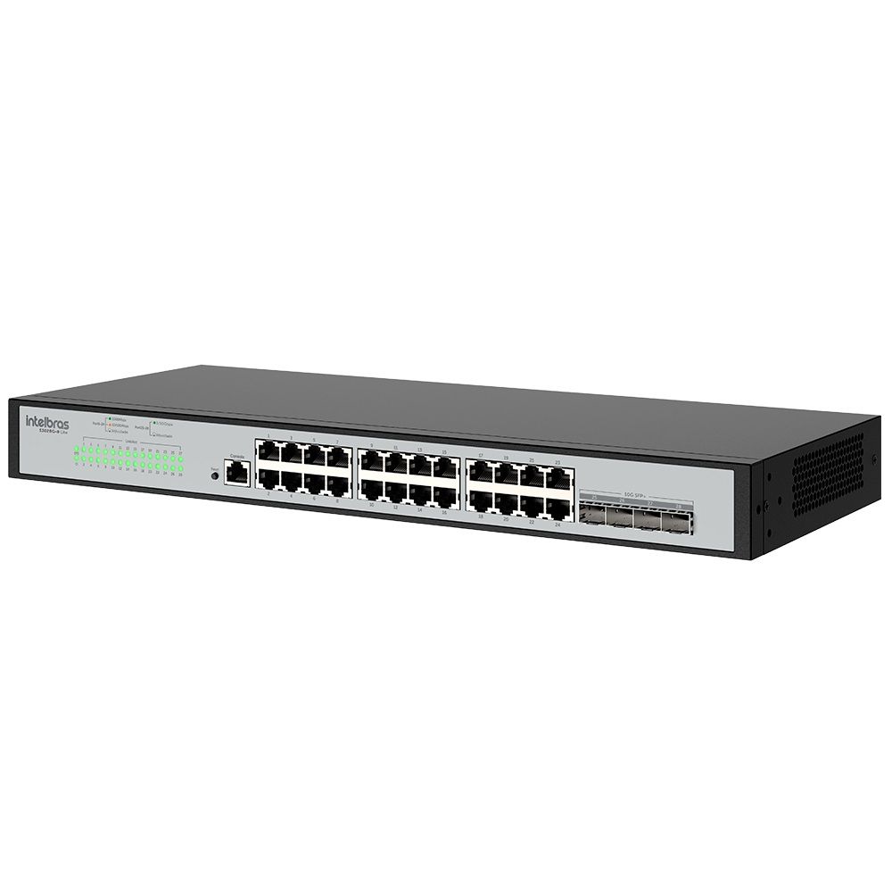 Switch Gerenciável L3 com 24 portas Gigabit e 4 SFP+ - S3028G-B Lite