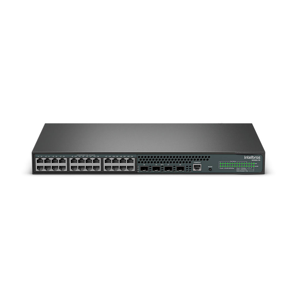 Switch Gerenciável 24 portas Gigabit PoE e 4 portas SFP+ - S2328G-PB