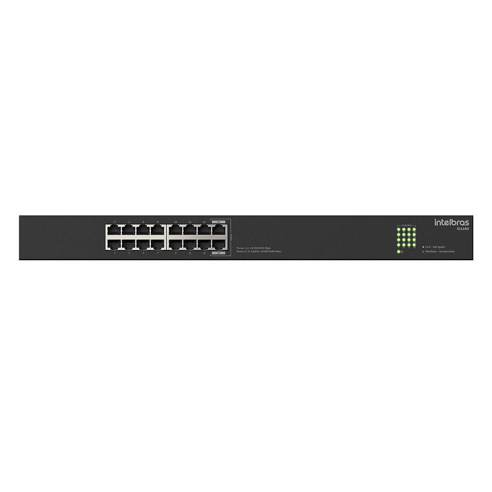 Switch Não Gerenciável 16 portas Gigabit Ethernet - S1116G Switch Não Gerenciável 16 portas Gigabit Ethernet - S1116G