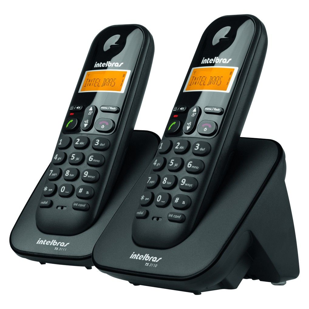Telefone sem fio digital com ramal adicional - TS 3112 Preto