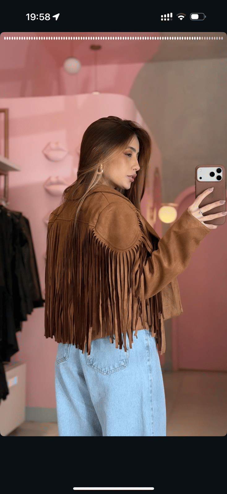 Jaqueta Suede Franja Western Jaqueta Suede Franja Western