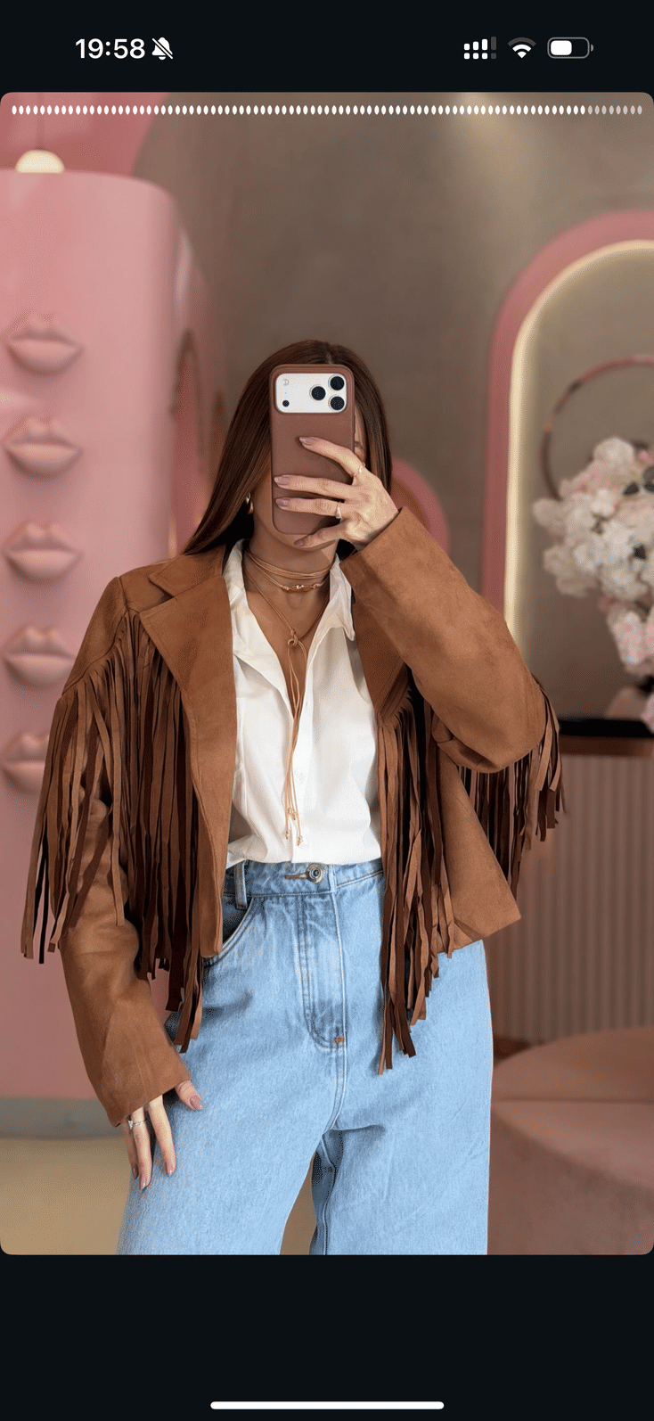 Jaqueta Suede Franja Western Jaqueta Suede Franja Western