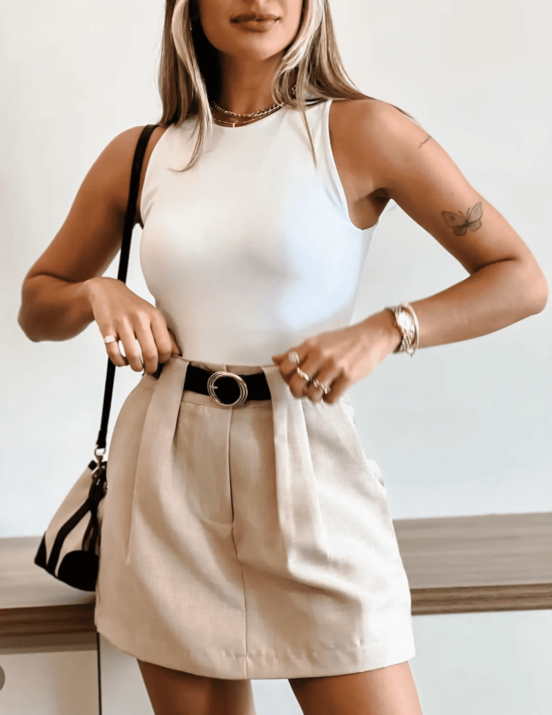 Shorts saia Monte Carlo em crepe