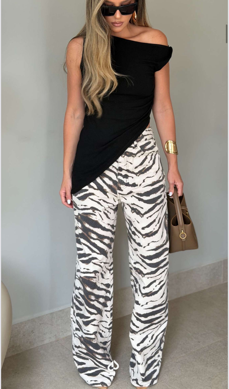 Calça jeans animal print Calça jeans animal print