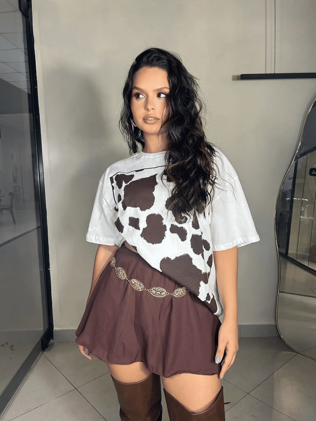 Conjunto blusa e shorts saia Conjunto blusa e shorts saia