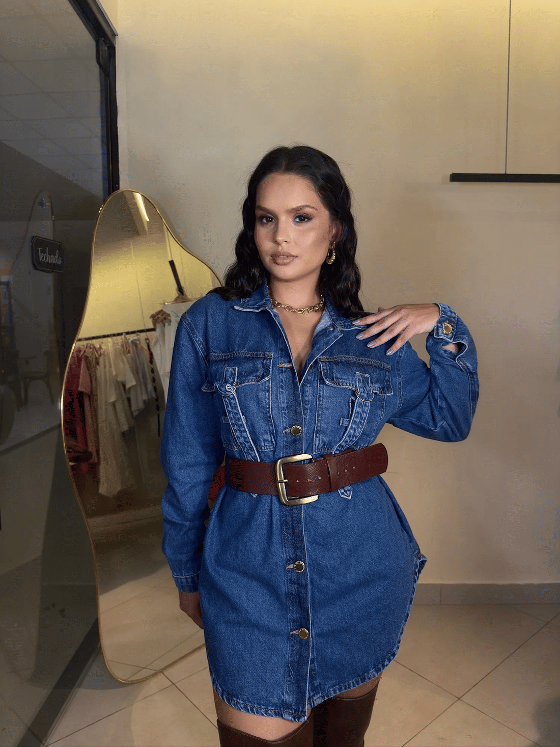 Camisa jeans oversize Vegas