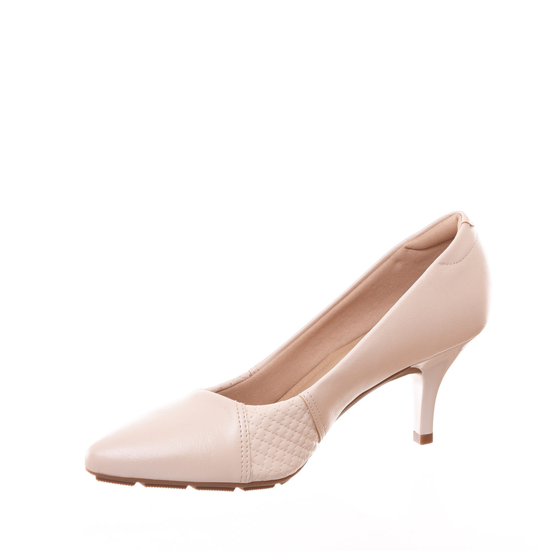 SAPATO SCARPIN MODARE BICO FINO ULTRA CONFORTO COM TECNOLOGIA PARA JOANTE ACETINADO BEGE SAPATO SCARPIN MODARE BICO FINO ULTRA CONFORTO COM TECNOLOGIA PARA JOANTE ACETINADO BEGE