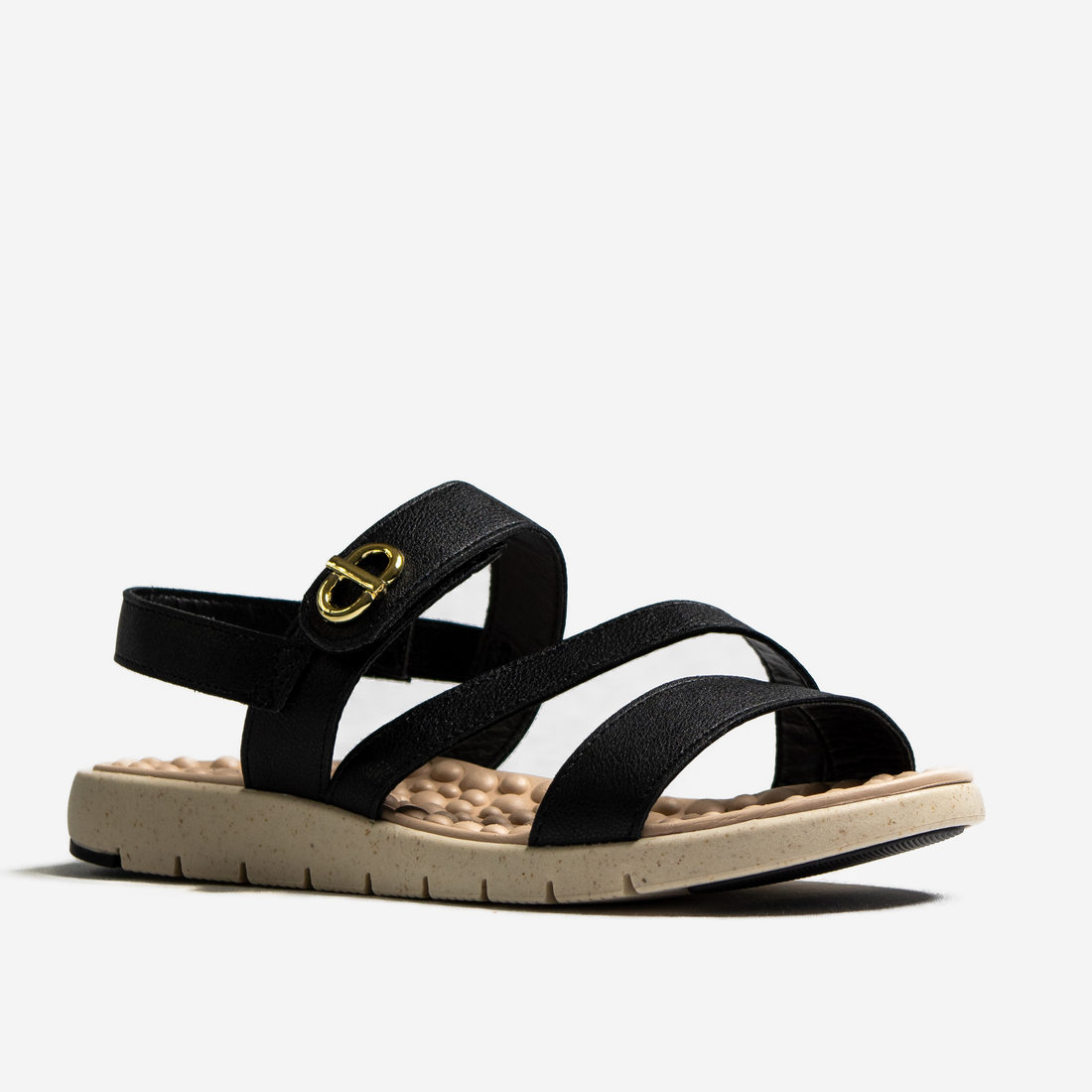 Sandália Modare Ultra Conforto Palmilha Massageadora Tiras Brilhos Aplicação Logo Preto Sandália Modare Ultra Conforto Palmilha Massageadora Tiras Brilhos Aplicação Logo Preto