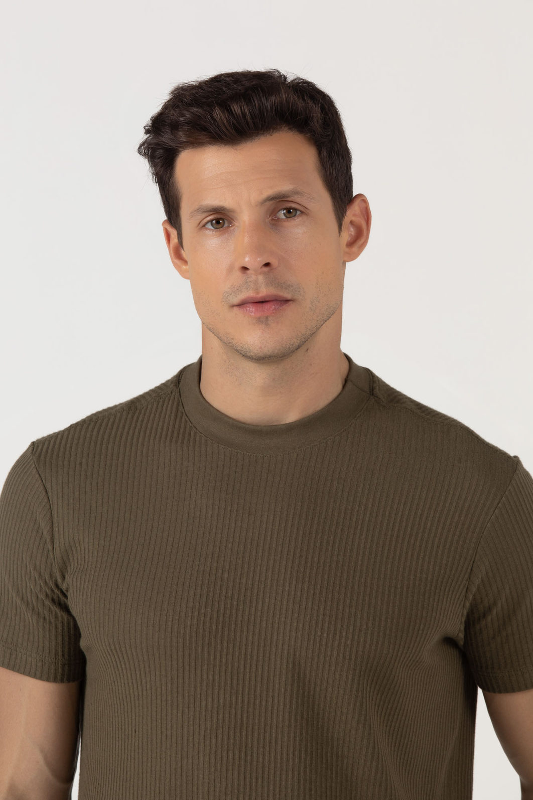 Camiseta Dlz Algodão Malha Gola Alta Manga Curta Lisa Verde Camiseta Dlz Algodão Malha Gola Alta Manga Curta Lisa Verde