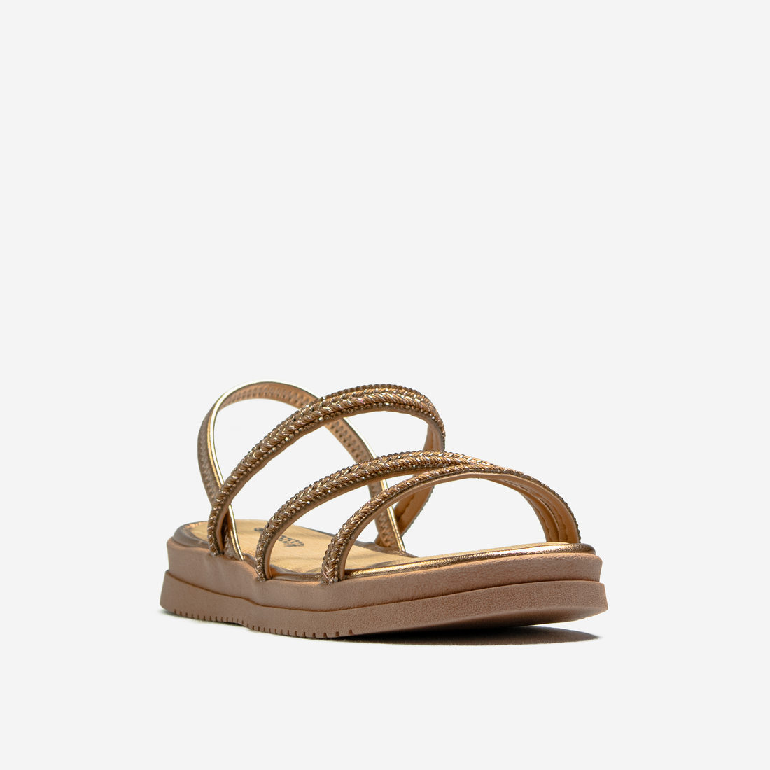 Sandália Papete Mississipi Tiras Aplicação Strass Trabalhado Posterior Elástico Solado Tratorado Ros Sandália Papete Mississipi Tiras Aplicação Strass Trabalhado Posterior Elástico Solado Tratorado Ros