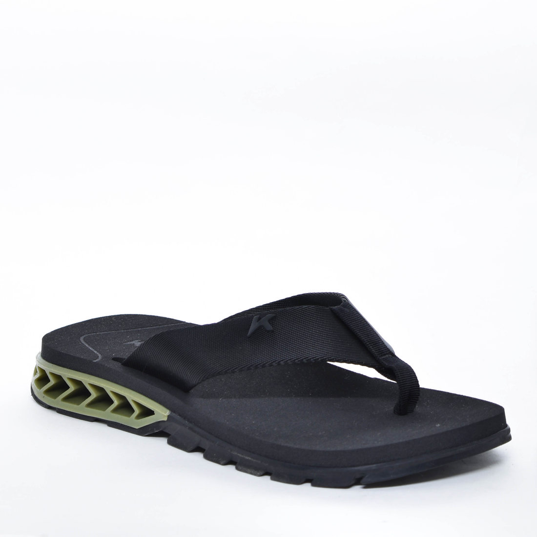 Chinelo Kenner Rakka Tira Aplicação Logo Solado Tratorado Vazado Preto e Verde Chinelo Kenner Rakka Tira Aplicação Logo Solado Tratorado Vazado Preto e Verde