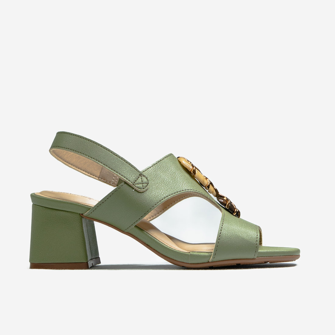 Sandália Modare Ultra Conforto Bico Quadrado Cabedal Pedra Metalizada Salto Grosso Médio Verde Sandália Modare Ultra Conforto Bico Quadrado Cabedal Pedra Metalizada Salto Grosso Médio Verde