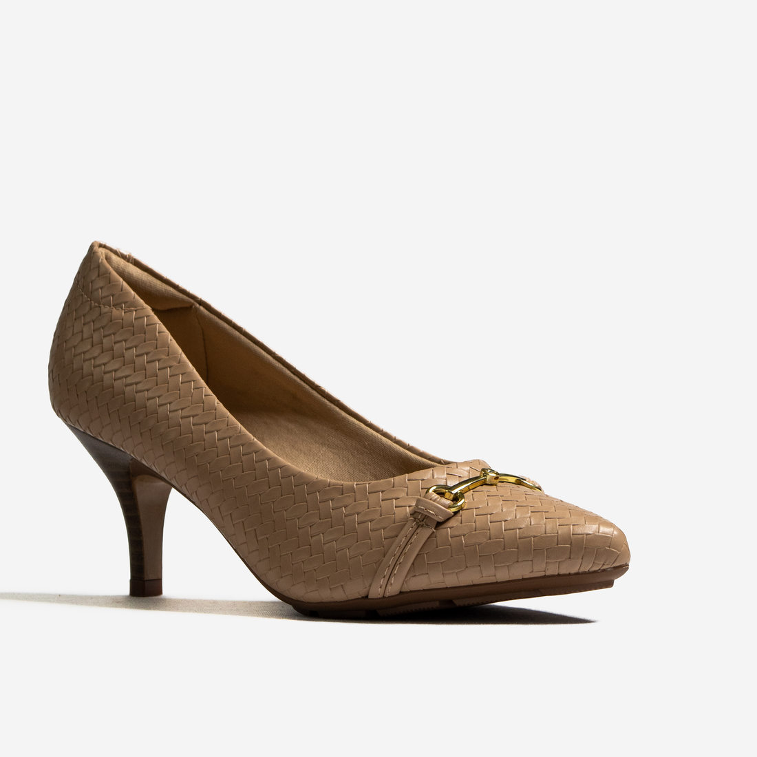 Sapato Scarpin Modare Ultraconforto Tressê Cabedal Mental Strass Aplicação Bico e Salto Fino Médio B Sapato Scarpin Modare Ultraconforto Tressê Cabedal Mental Strass Aplicação Bico e Salto Fino Médio B