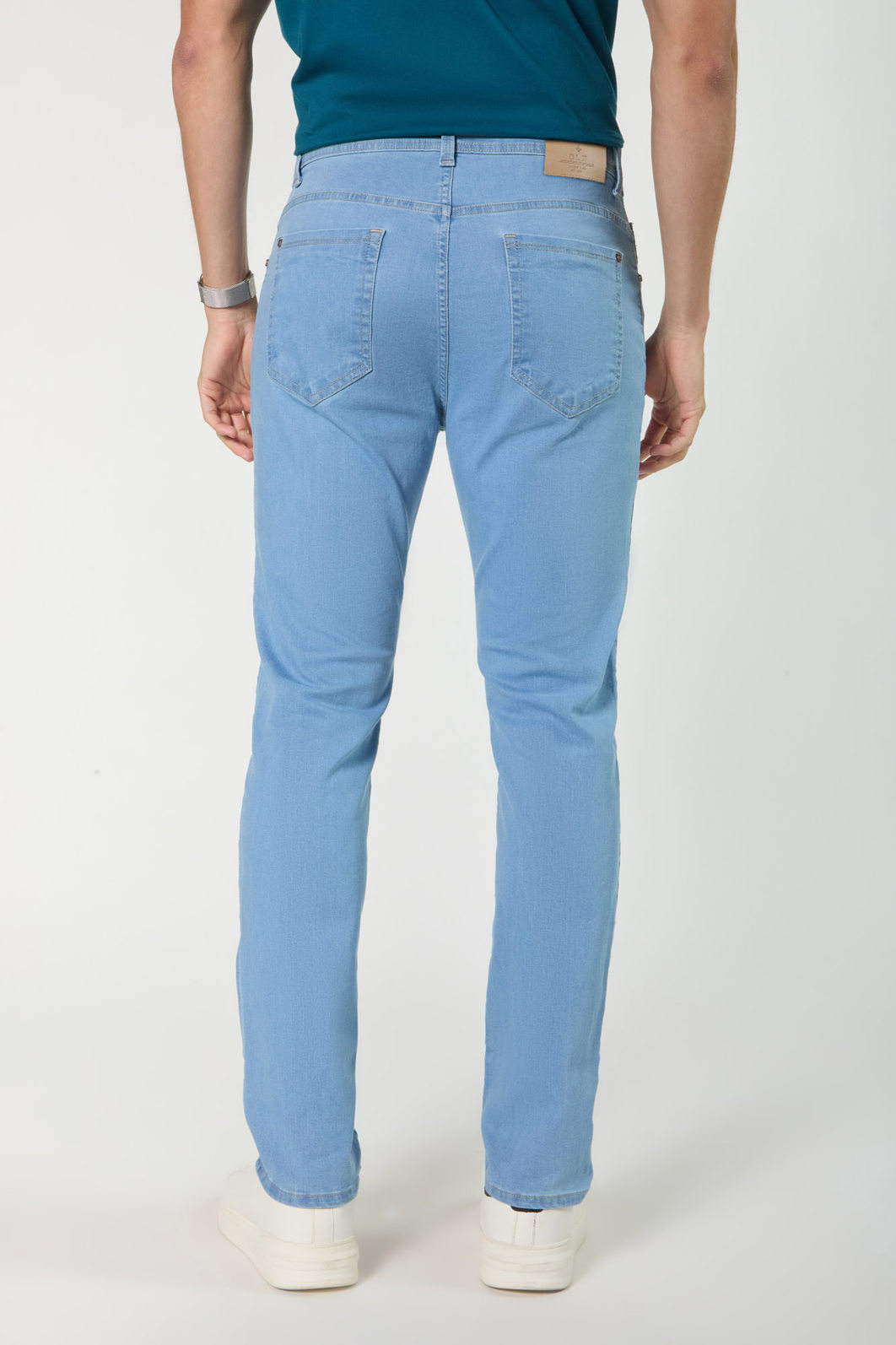 Calça Dlz Slim APVE Aplicação Bordado Logo com Bolso Azul Claro