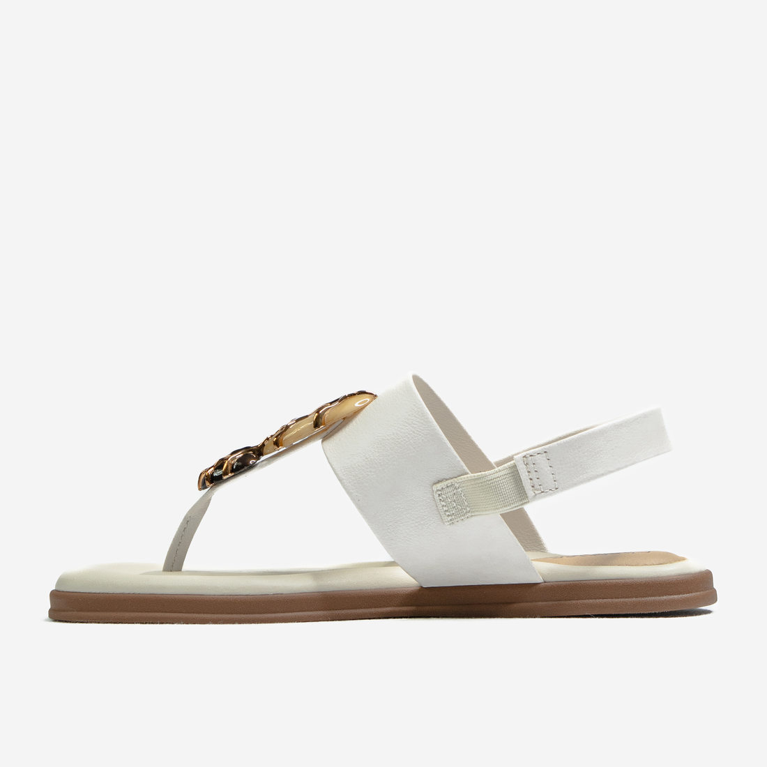 Sandália Modare Ultra Conforto Aplicação Pedras Salto Rasteira Posterior Elástico Off White Sandália Modare Ultra Conforto Aplicação Pedras Salto Rasteira Posterior Elástico Off White