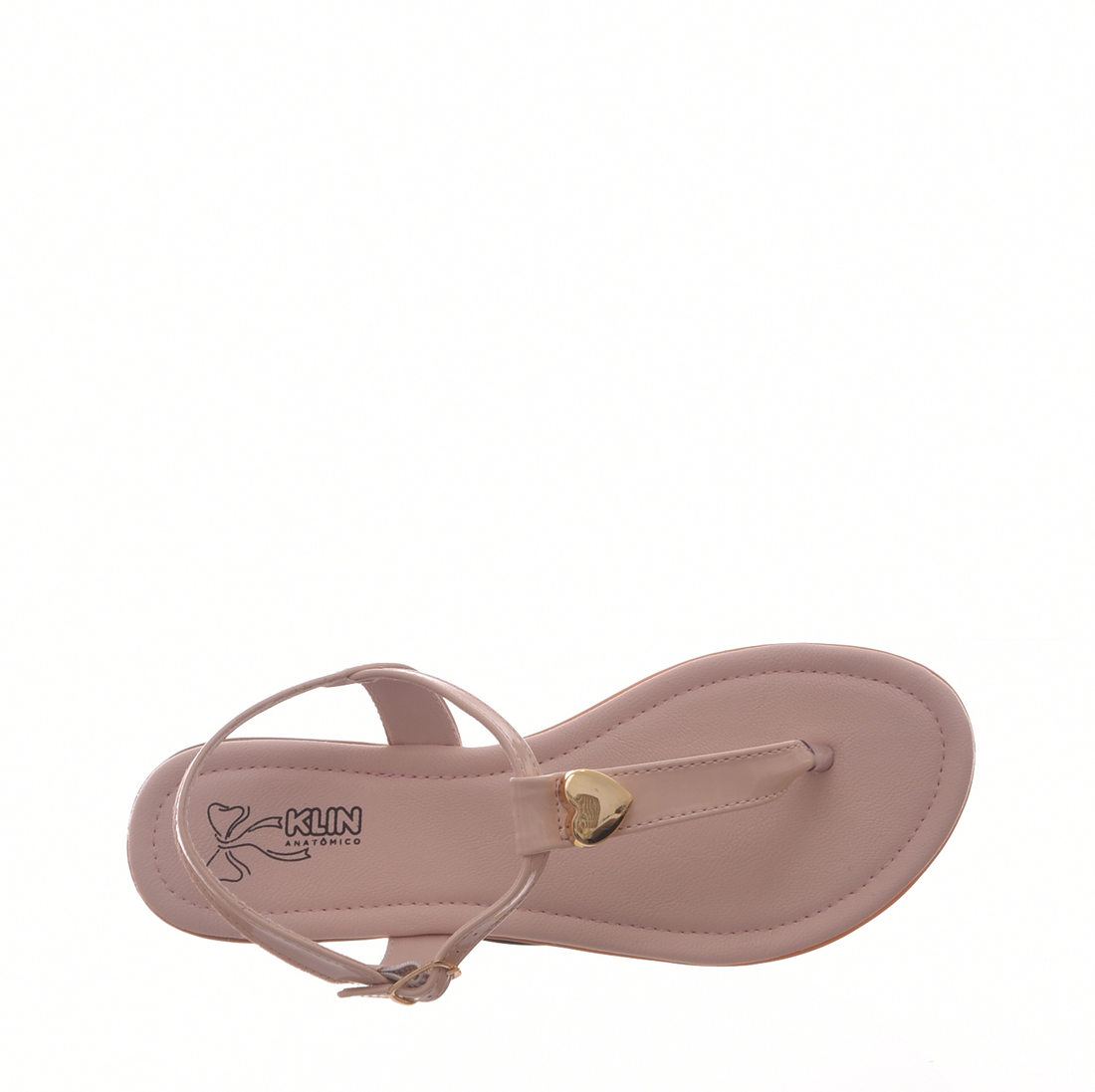 Sandália Rasteira Klin Anatômica Aplicação Coração Verniz Rosa Sandália Rasteira Klin Anatômica Aplicação Coração Verniz Rosa