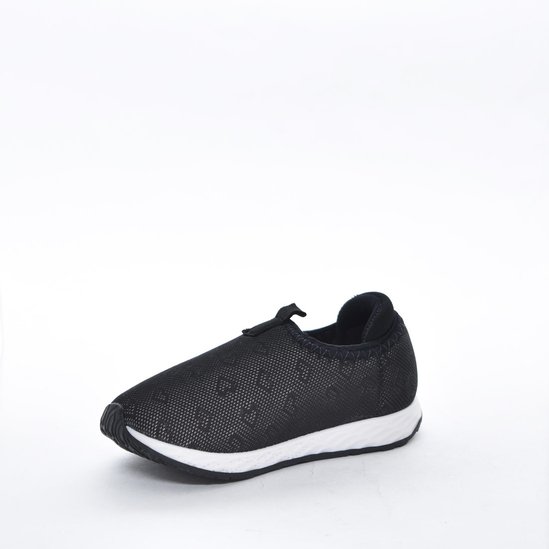 Tênis Slip-On Molekinha Lycra Tecnologia Fresh Tech Coração Aplicação Logo Solado Trabalhado Preto