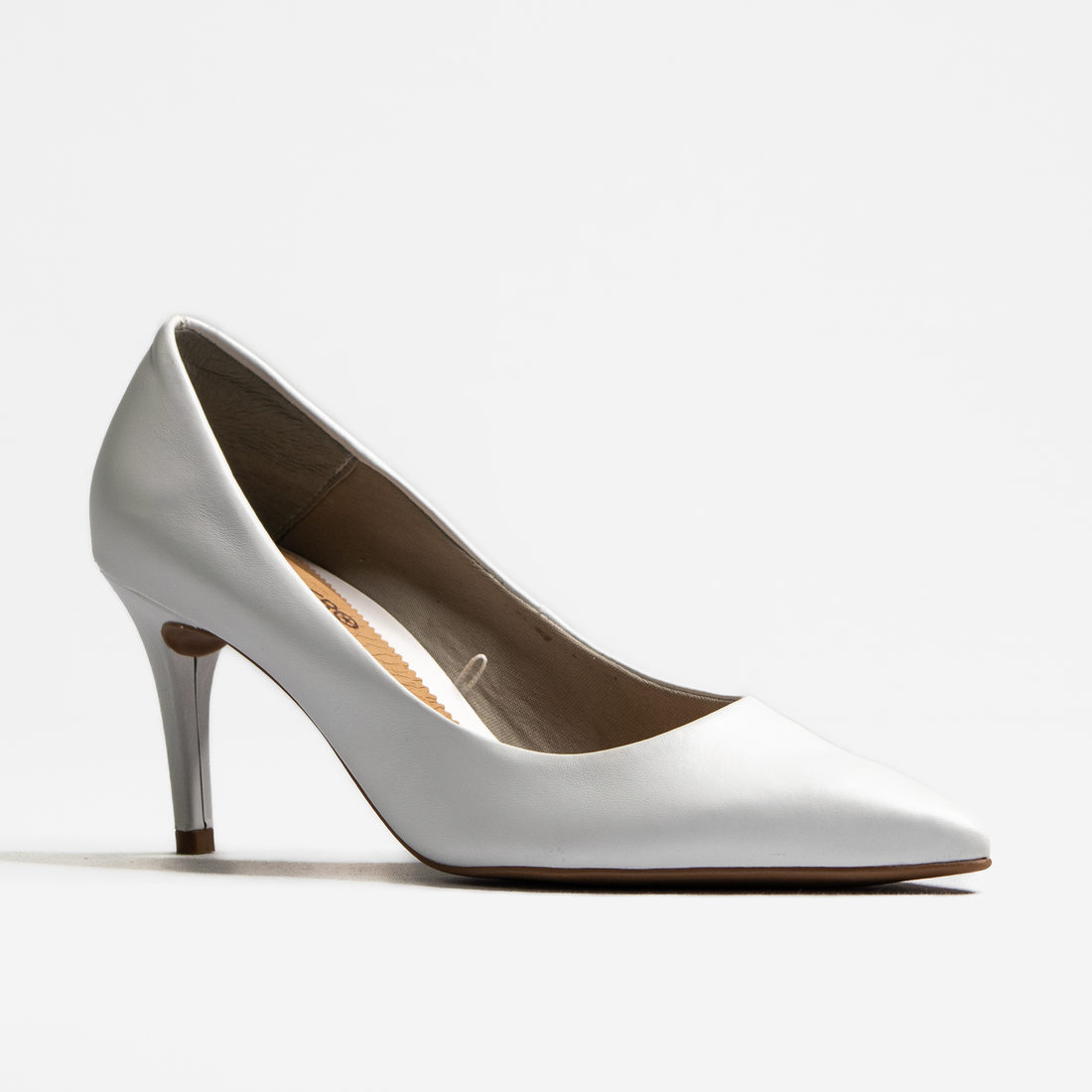 Sapato Scarpin Bottero Couro Salto Fino Médio Branco Sapato Scarpin Bottero Couro Salto Fino Médio Branco