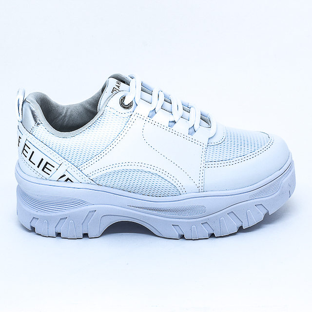 Tênis Chunky Ramarim com Recortes Detalhe Escrita Branco