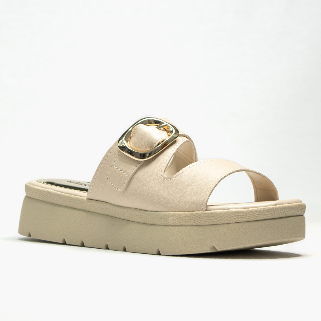 Rasteira Flatform Mississipi Tira Detalhe Fivela Solado Tratorado Nude Rasteira Flatform Mississipi Tira Detalhe Fivela Solado Tratorado Nude